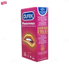 Bao cao su Durex Pleasuremax hộp 12 chiếc tăng khoái cảm chính hãng