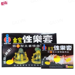 Bao cao su tăng khoái cảm Gold Bi hộp 2 chiếc chính hãng