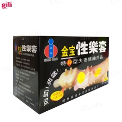 Bao cao su tăng khoái cảm Gold Bi hộp 2 chiếc chính hãng