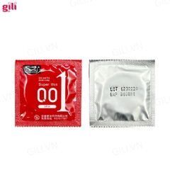 Bao cao su siêu mỏng Juncai 001 Superthin Red hộp 10 chiếc chính hãng