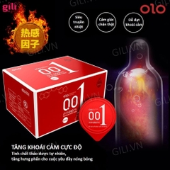 Bao cao su siêu mỏng Olo 0.01 Đỏ hộp 10 chiếc chính hãng