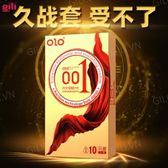 Bao cao su siêu mỏng Olo Thin Square Gold hộp 10 chiếc chính hãng