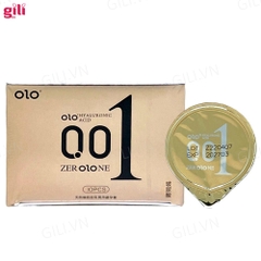 Bao cao su siêu mỏng Olo 0.01 Vàng hộp 10 chiếc chính hãng