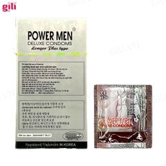 Bao cao su Powermen Longer Plus hộp 12 chiếc kéo dài thời gian chính hãng