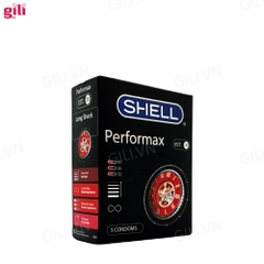 Bao cao su Shell Performax 6in1 hộp 3 chiếc kéo dài thời gian chính hãng