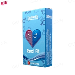 Bao cao su trơn mỏng Tâm Thiện Chí Real Fit hộp 12 chiếc chính hãng