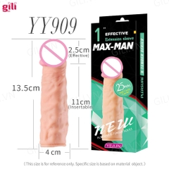 Bao cao su đôn dên Max-Man YY909 tăng kích thước chính hãng