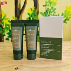 Bộ gội xả Hà Thủ Ô Weilaiya Zingiber 20ml + 20ml chính hãng