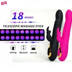 Dương vật giả Boqi Telescopic Swing G Spot Rabbit 18 mode chính hãng