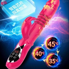 Dương vật giả phát nhiệt Rabbit Vibrators LCD 45 độ chính hãng