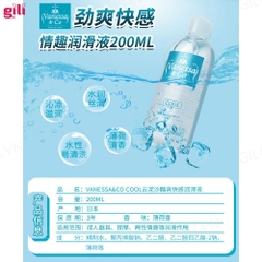 Gel bôi trơn Vanessa & Co Cold tinh chất bạc hà 200ml chính hãng