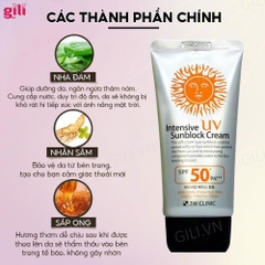 Kem chống nắng 3W Clinic Intensive UV Sunblock Cream 70ml chính hãng