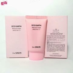 Kem chống nắng The Saem Eco Earth Pink Sun Cream Ex 50ml chính hãng