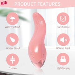 Lưỡi liếm massage Tongue Vibrator phát nhiệt chính hãng