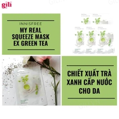 Mặt nạ Innisfree Green Tea Squeeze Mask Set 10 miếng chính hãng