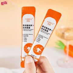 Mặt nạ sủi bọt thải độc cà rốt Yanfu hộp 12 gói chính hãng