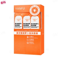 Mặt nạ sủi bọt thải độc cà rốt Yanfu hộp 12 gói chính hãng