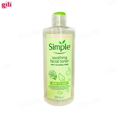 Nước hoa hồng Simple Soothing Facial chai 200ml chính hãng