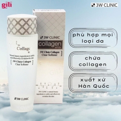 Nước hoa hồng 3W Clinic Collagen White Clear Softener 150ml chính hãng