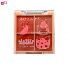 Phấn má hồng Anylady Blusher Palette 4 ô chính hãng