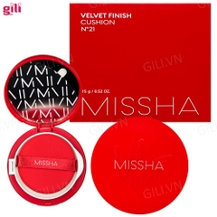 Phấn nước Missha Đỏ Velvet Finish Cushion Tone 21-23 15gr chính hãng