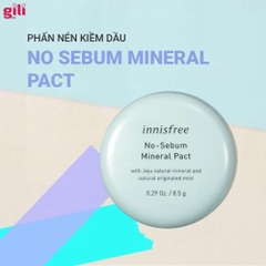 Phấn phủ dạng nén Innisfree No-Sebum Mineral Pact 8.5gr chính hãng