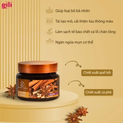 Tẩy da chết quế hồi Body Scrub Coffee Cloves Cinnamon 380gr chính hãng