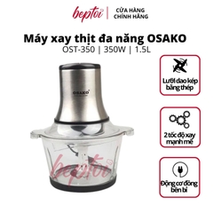 Máy xay thịt máy xay đa năng Osako, máy xay thịt cối thuỷ tinh công suất 350W, lưỡi dao kép OST-350