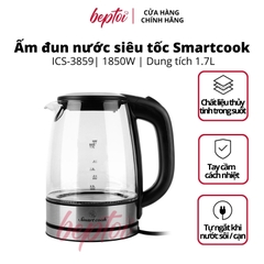 Ấm siêu tốc Smartcook 1.7Lít, bình siêu tốc Inox 304 công suất 1850W ICS-3859