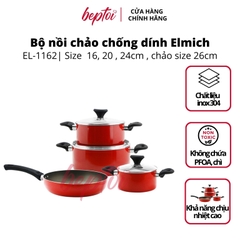 Bộ nồi bếp từ chảo chống dính Elmich EL-1162