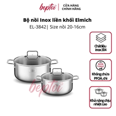 Nồi bếp từ inox liền khối Elmich Trimax XR EL-3842 size 16, 20cm