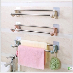 Giá Đôi Treo Khăn Inox Dán Tường Nhà Tắm Không Cần Khoan Vít A3243