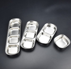 Khay Đựng Gia Vị Nước Chấm Inox 3 Ngăn Siêu Kháng Khuẩn A3532