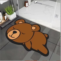 Thảm Lau Chân SiLicon Hình Thú Siêu Thấm Hút, Thảm Chùi Chân chống Trượt Siêu bền A3662