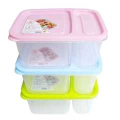 Hộp Nhựa Đựng Thực Phẩm 2 Ngăn Việt Nhật, Hộp Đựng cơm Văn Phòng (6486) A3572