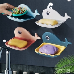 Khay Đựng Xà Phòng Dán Tường Hình Cá Heo Dễ Thương A3821