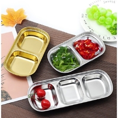 Khay Đựng Gia Vị Nước Chấm Inox 3 Ngăn Siêu Kháng Khuẩn A3532