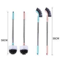 Cọ Toilet Cán Kim Loại Đầu Vuông Vệ Sinh Bồn Cầu 55CM Chắc Chắn A0222