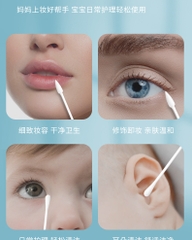 Hộp 200 Tăm Bông Ngoáy Tai Bông Tăm Dùng Một Lần Xoắn Ốc 2 Đầu Tiện Lợi A3544