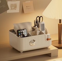 Hộp Đựng Khăn Giấy 6 Ngăn Đa Năng, Kệ Đựng Mỹ Phẩm Vật Dụng Trang Điểm Chị Em A2061