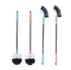 Cọ Toilet Cán Kim Loại Đầu Vuông Vệ Sinh Bồn Cầu 55CM Chắc Chắn A0222