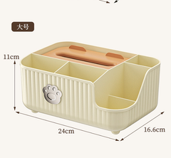 Hộp Đựng Khăn Giấy 6 Ngăn Đa Năng, Kệ Đựng Mỹ Phẩm Vật Dụng Trang Điểm Chị Em A2061