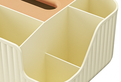 Hộp Đựng Khăn Giấy 6 Ngăn Đa Năng, Kệ Đựng Mỹ Phẩm Vật Dụng Trang Điểm Chị Em A2061