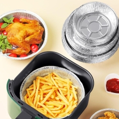 Sét 10 Khuôn Giấy Bạc Size 22cm Lót Nồi Chiên Không Dầu A1561