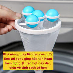 Phao Lọc Cặn Máy Giặt 4 Phao Tròn Túi Lọc Lốc Xoáy A0541