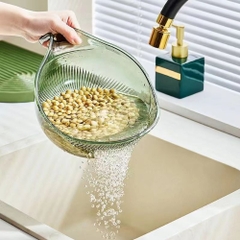 Rổ Nhựa Vo Gạo, Rửa Rau Củ Thiết Kế Lỗ Thoát Nước Tiện Dụng A1864