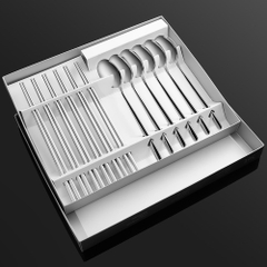 Hộp 12 thìa đũa chất liệu inox 304 không gỉ cao cấp, bộ 12 muỗng đũa Hàn Quốc inox A2461