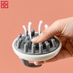 Lược Gội Đầu Massage Silicon Tẩy Tế Bào Chết Da Đầu - Kích Thích Tuần Hoàn Máu, Thư Giản A4851