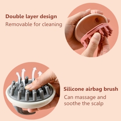Lược Gội Đầu Massage Silicon Tẩy Tế Bào Chết Da Đầu - Kích Thích Tuần Hoàn Máu, Thư Giản A4851