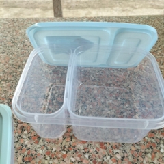 Hộp Nhựa Đựng Thực Phẩm 2 Ngăn Việt Nhật, Hộp Đựng cơm Văn Phòng (6486) A3572